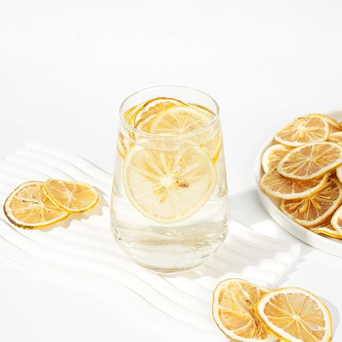 Dried Lemon Slices,Dehydrated Lemon Slices for Cocktails Garnish/Fruit Tea/Baking/Garland/Crafts