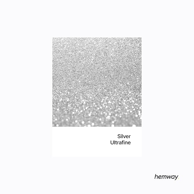 Hemway Premium Glitter Shaker - Silver | 130g Ultrafine Metallic Flake Sequins for Resin & Epoxy