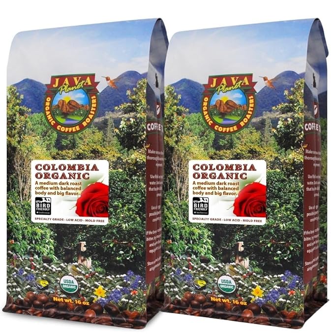 Low Acid Organic Coffee ??Whole Bean, Mold-Free & Stomach Friendly by Java Planet, Colombian Single