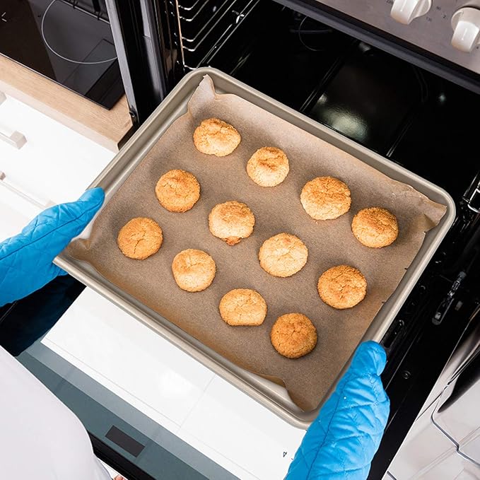Toaster Oven Pans Set of 2, Shinsin 11-Inch Nonstick Baking Sheet Pans and Trays, 1/8 Thicker