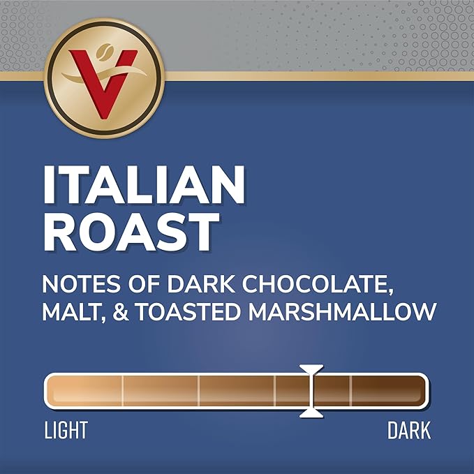 Victor Allen's Coffee Italian Roast, Dark Roast, 80 Count, Single Serve Coffee Pods for Keurig