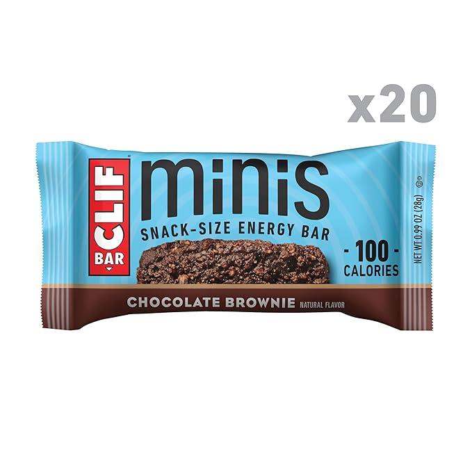 CLIF BAR Minis - Chocolate Brownie Flavor - Made with Organic Oats - 4g Protein - Non-GMO - Plant