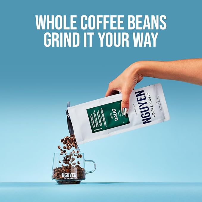 Nguyen Coffee Supply - Dalat Arabica: Dark Roast Premium Whole Coffee Beans, Vietnamese Single