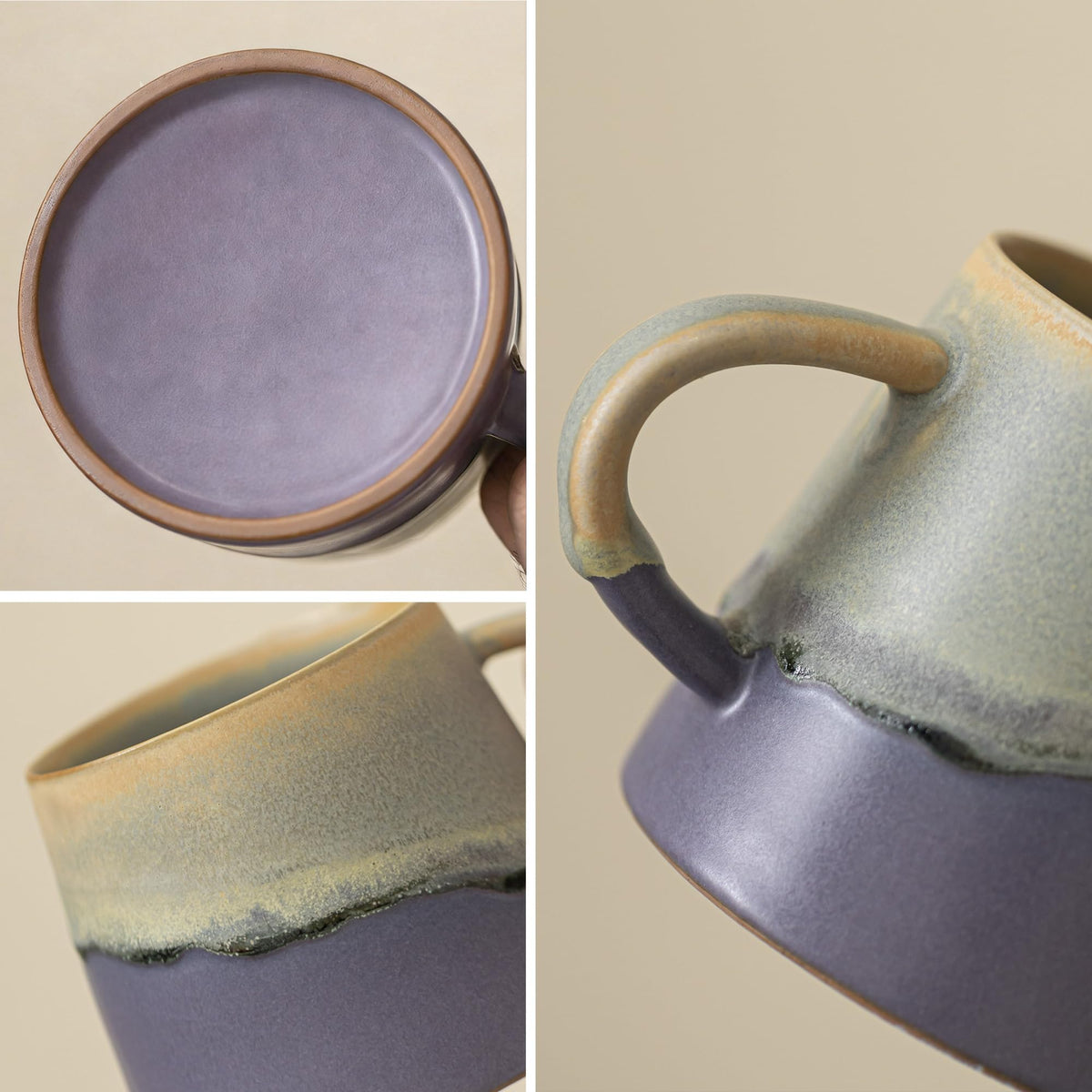 Vintage Coffee Mug 8 OZ Handmade Ceramic Coffee Espresso Cup with Handle