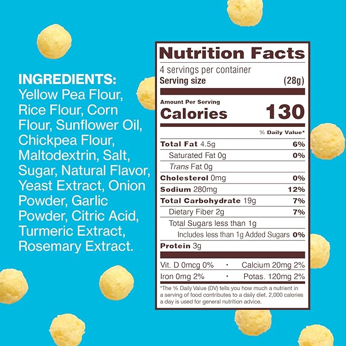 Hippeas Cheezy Cheddar Pops, 0.5 Ounce (Pack of 15), 2g Protein, Fiber, Vegan, Gluten-Free