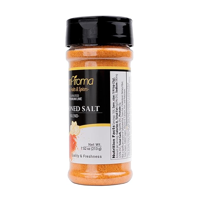 GranAroma Seasoned Salt, Savory Blend, Seasoning for Grilled Meats, Roasted Vegetables, and Soups