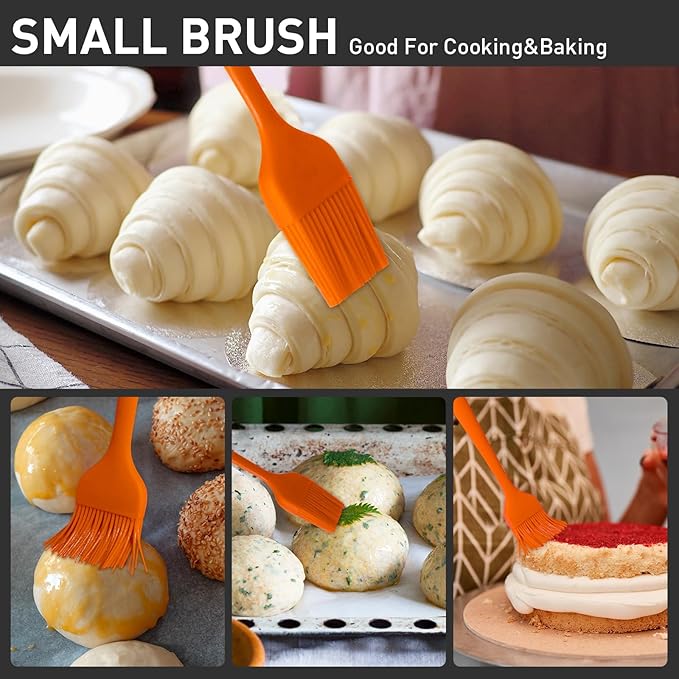 Pastry Brush-Begonia Silicone Basting Brush for Cooking,2pcs 10+8 in Heat Resistant Food Brushes