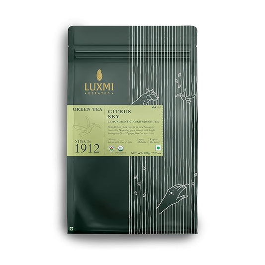 Luxmi Estates Citrus Sky Green Tea, 200 g Loose Leaf