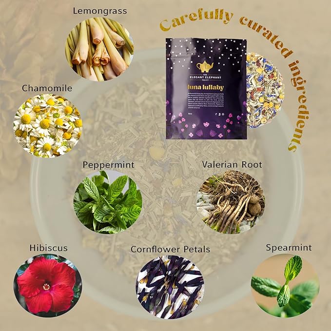 Luna Lullaby Sleep Tea, Organic Loose Leaf Herbal Tea ??Calming, Relaxing Bedtime Tea ??Chamomile