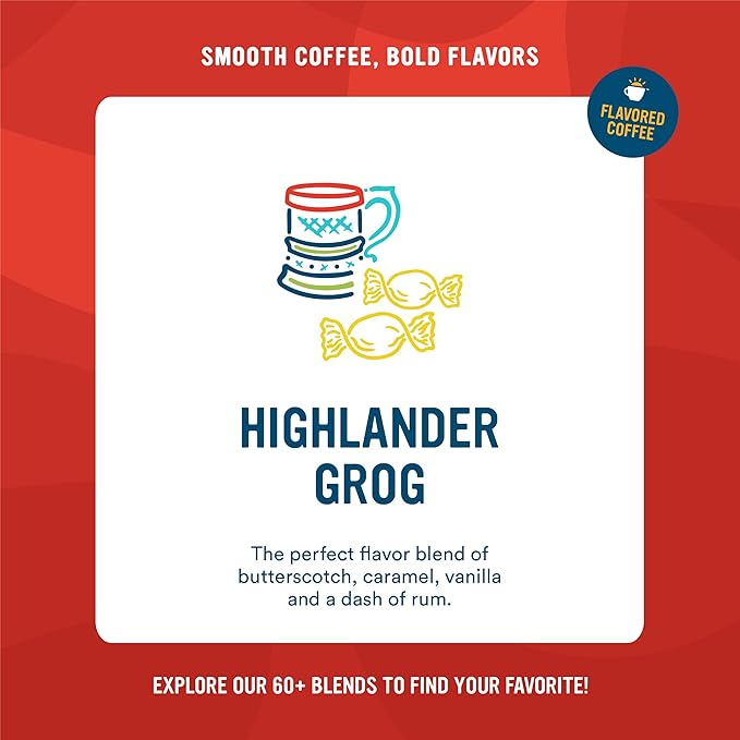 Cameron's Coffee Highlander Grog EcoPod Coffee, 12 Pieces, Light Roast, Gluten Free, 4.33 Ounces