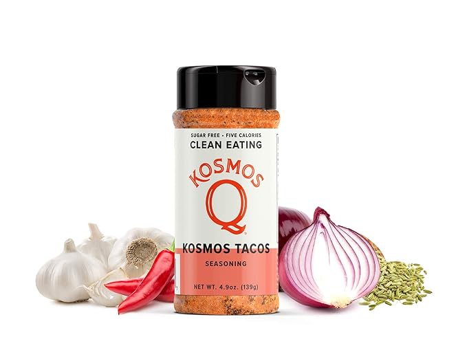 Kosmos Q Taco Seasoning, Bold Natural Fajita & Taco Spice Mix for Beef, Chicken, Pork & Veggies