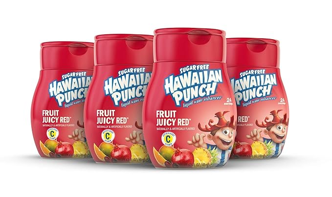 Hawaiian Punch, Fruit Juicy Red, Liquid Water Enhancer ??New, Better Taste! (4 Bottles, Makes 96