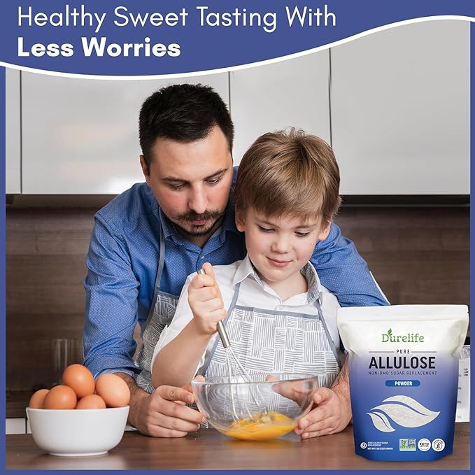 Durelife Allulose sweetener, 10 lb 100% Pure No Erythritol powdered Sugar Substitute, NON-GMO