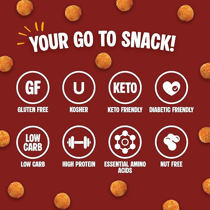Twin Peaks Protein Puffs - (Mesquite Barbecue), Keto Friendly, Low Carb Snack (300g, 21g Protein