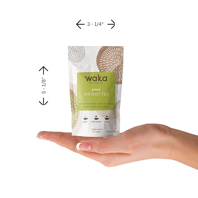 Waka Instant Tea — Concentrated Green Tea Powder Sample Bundle — No Sugar Added & Unsweetened