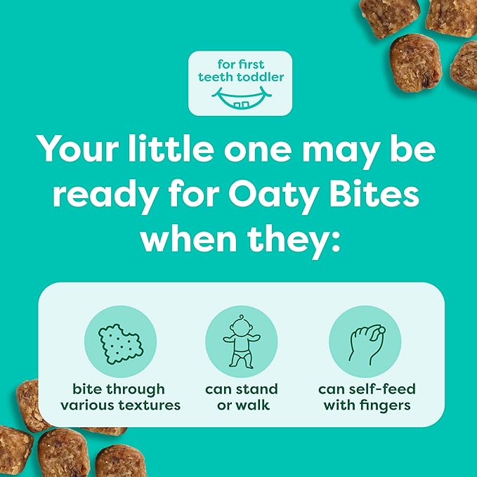 Beech-Nut Toddler Snacks, Oaty Bites with Fruit & Whole Grains, Mixed Berry Toddler Snack Bites for