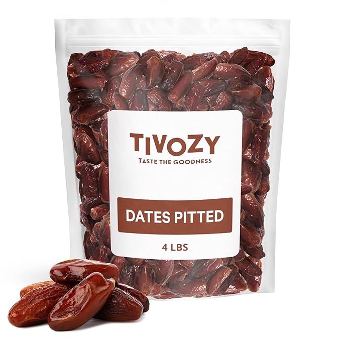 Pitted Dates 4lbs pack of Deglet Noor Dates Pitted, Bulk, Delicious and Nutritious Deglet Date