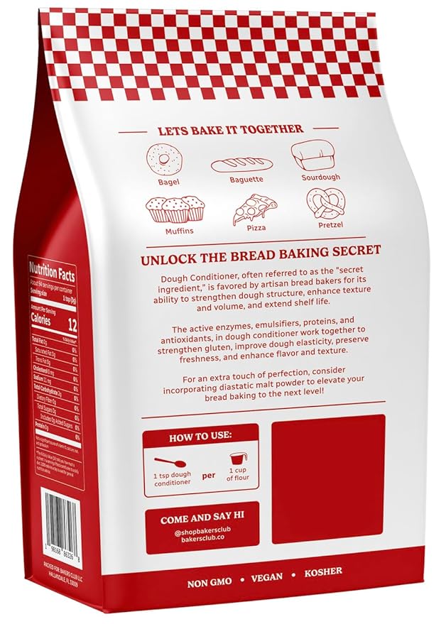 Bakers Club Artisan Dough Conditioner ??Bread Improver & Baking Enhancer for Better Texture, Volume