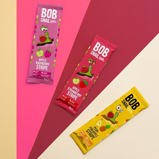 BOB SNAIL Healthy Organic Fruit Snacks for Kids and Adults ??30 Organic Fruit Leather Snacks with
