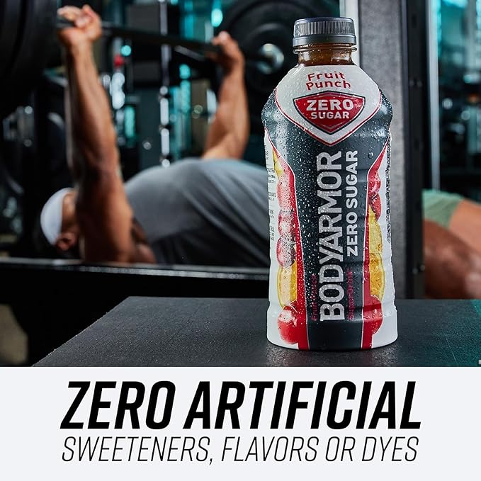 BODYARMOR ZERO Sugar Fruit Punch, Sugar Free Sports Drink - Low-Calorie Hydration - Natural Flavors