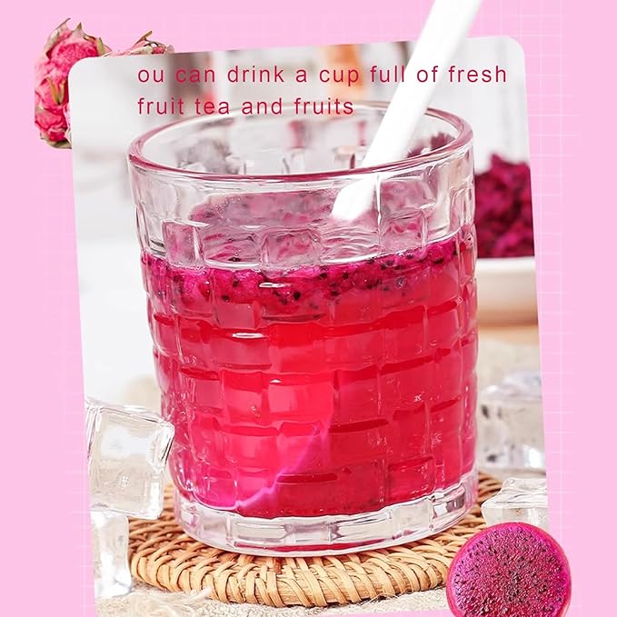 Freeze-Dried Diced Dragon Fruit Snack - 4.23 Oz,Freeze-Dried Pitaya grain (Dragonfruit) dragon