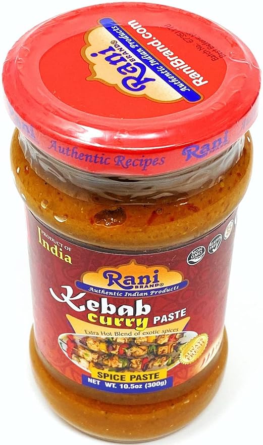 Rani Kebab Masala Paste for Meat Dishes 10.5oz (300g) Glass Jar ~ All Natural | Vegan | No Colors |