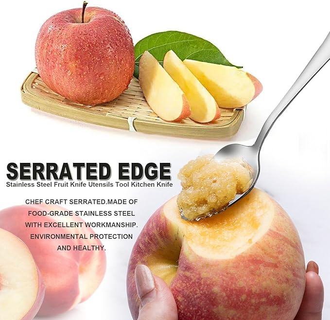 Grapefruit Spoons Serrated Edge Stainless Steel Grapefruit Utensils Tool Dessert Spoons for Citrus