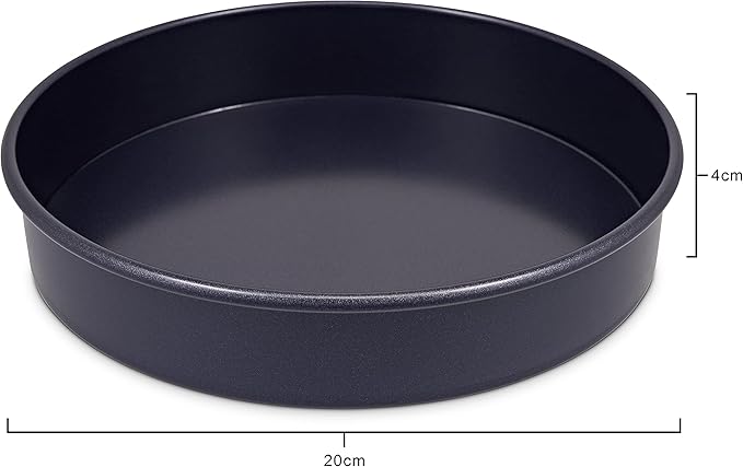 Zyliss E980195 Non-Stick Loose Base Round Sandwich Tin | 20cm/8in | Carbon Steel | Dark Blue | Cake