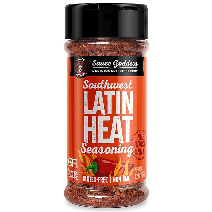 Sauce Goddess - Southwest Latin Heat Shaker - Mexican Rub, Taco seasoning with Cumin, Oregano