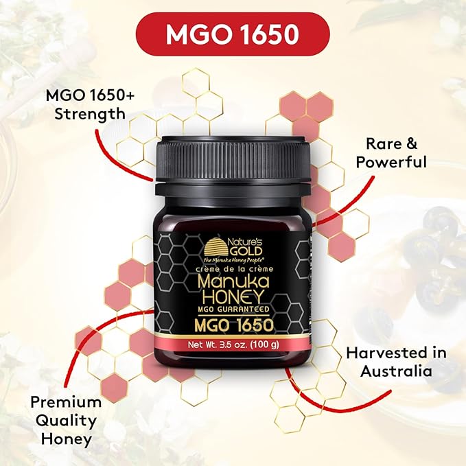 Nature’s Gold Raw Manuka Honey, Certified High MGO | Authentic MGO, 100% Pure Genuine Traceable