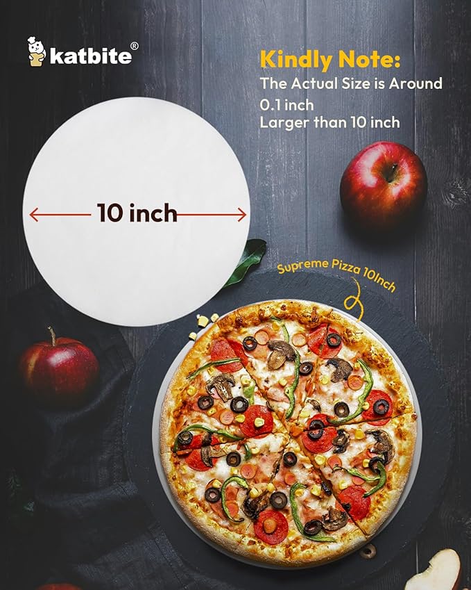 Katbite 10 Inch Parchment Paper Rounds, 400Pcs Round Parchment Paper for Cake Baking, Air Fryer