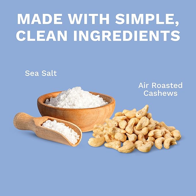 Lightly Salted Cashews with Skin by Karma Nuts, Whole, Roasted, Vegan, Gluten Free, Low Net Carb