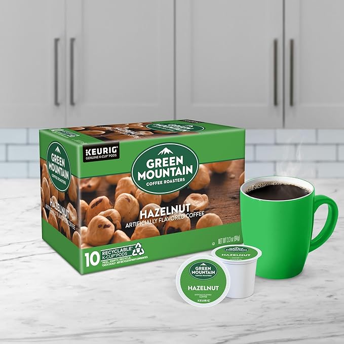 Green Mountain Coffee Roasters Hazelnut, Keurig Single Serve K-Cup Pods, Light Roast Coffee, 60
