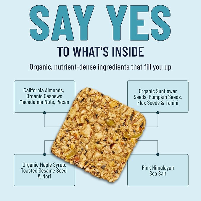 YES Bar ??Black Sesame Sea Salt ??Plant Based Protein, Decadent Snack Bar ??Vegan, Paleo, Gluten