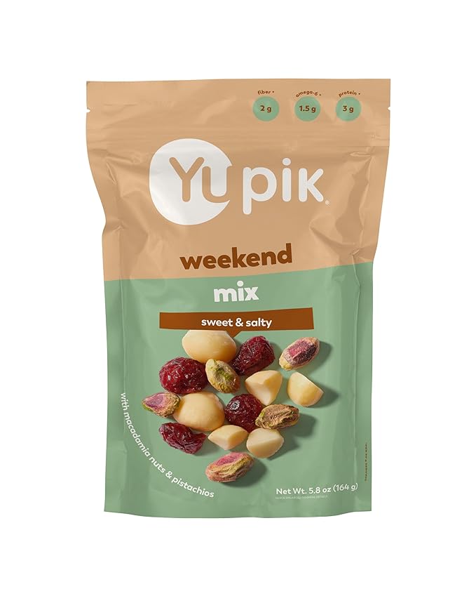 Yupik Weekend Mix, 5.8 Oz Gluten-Free, Kosher, Non-GMO, Guilt-Free Snack, Sweet & Salty Nuts