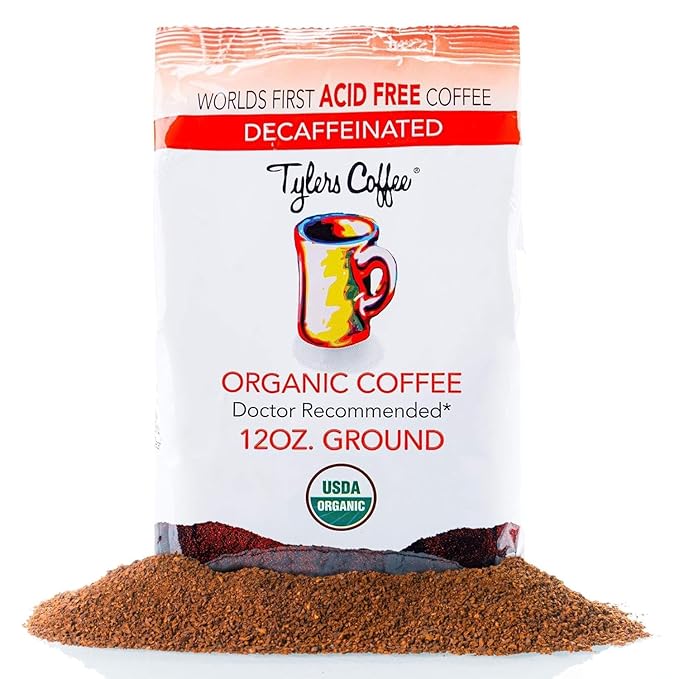 Tyler?™s Acid Free Organic Ground Coffee - 100% Arabica Full Flavor Decaf - For Acid Free Diets