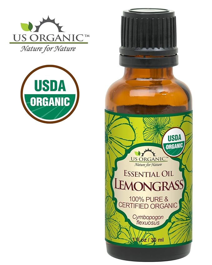 US Organic 100% Pure Lemongrass Essential Oil, USDA Certified Organic, Extracted by Steam