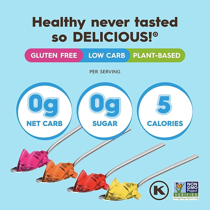 Simply Desserts Sugar-Free Jel Variety 4-Pack (Raspberry, Peach, Orange, Strawberry) -Vegan
