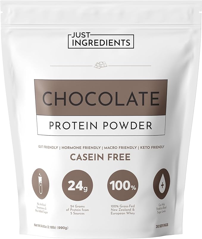 Chocolate Protein Powder ??30-Serving Blend with 100% Grass-Fed Whey & Organic Plant Proteins
