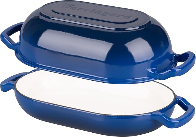 Enameled Cast Iron Sourdough Bread Oven, Dutch Oven, Loaf Cast Iron Bread Pan for Homemade Bread