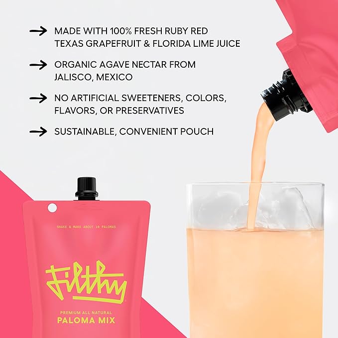 Filthy Paloma Mix, Premium Cocktail Mixer, All-Natural, Non-GMO, Vegan & Gluten-Free, Made with