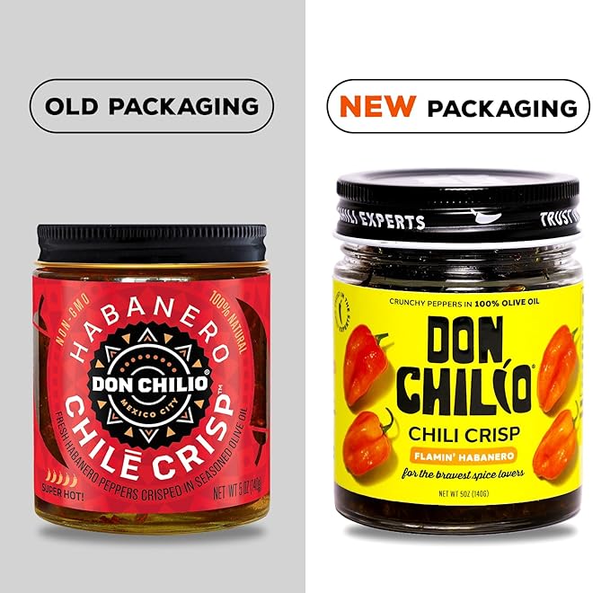 Don Chilio Hot Habanero Mexican Chile Crisp, 5 oz. ??Crunchy Sliced Habanero Fried Chili Peppers in