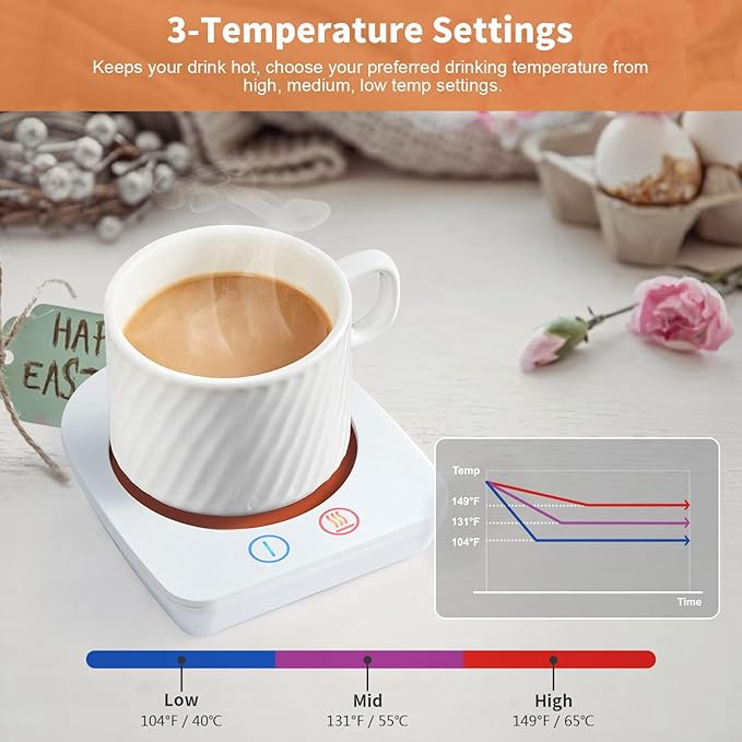 VOBAGA Coffee Warmer & Mug Warmer for Home Office Home Desk Gift Use, 20w Electric Cup Beverage
