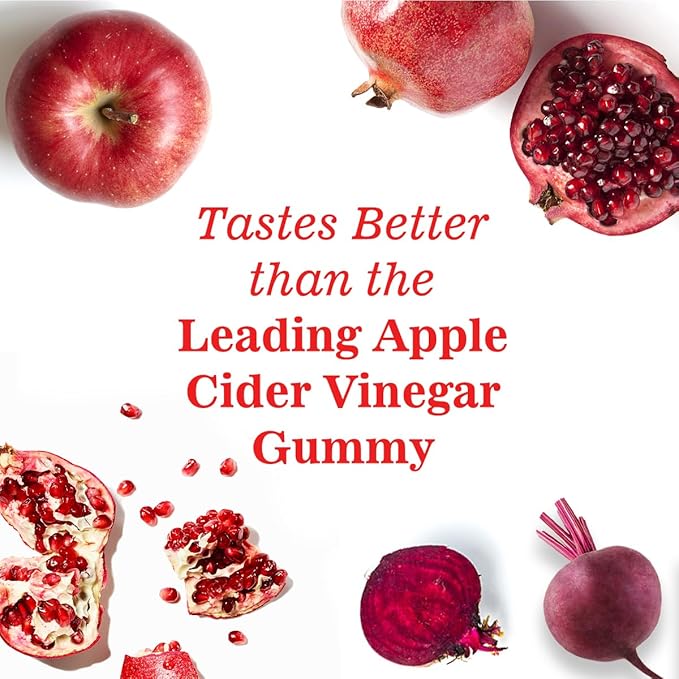 Apple Cider Vinegar Gummies 60 Counts 1000mg AVC with Vitamin B6 Vitamin B12 for Metabolism