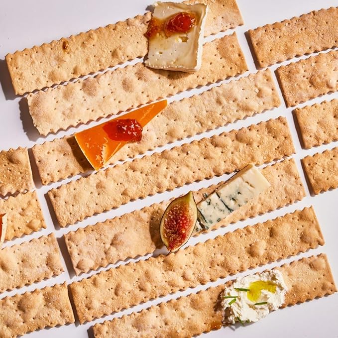 Rustic Bakery Handmade Sourdough Flatbread - Olive Oil & Sel Gris - Sea Salt Charcuterie Crackers
