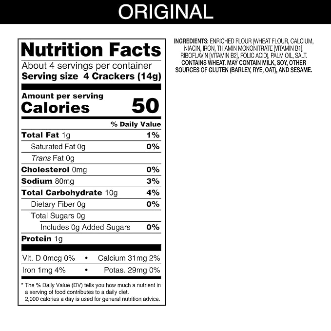 Carr's Table Water Crackers, Original, 2.2oz (24 Count)