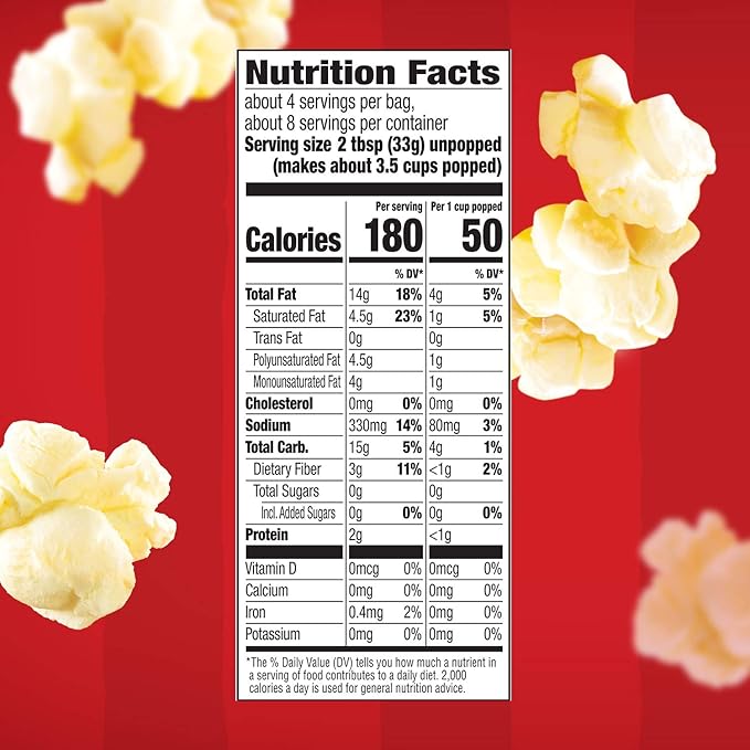 Orville Redenbacher's Microwave Popcorn, Pour Over Movie Theater Butter, 2-Count (12 Boxes)