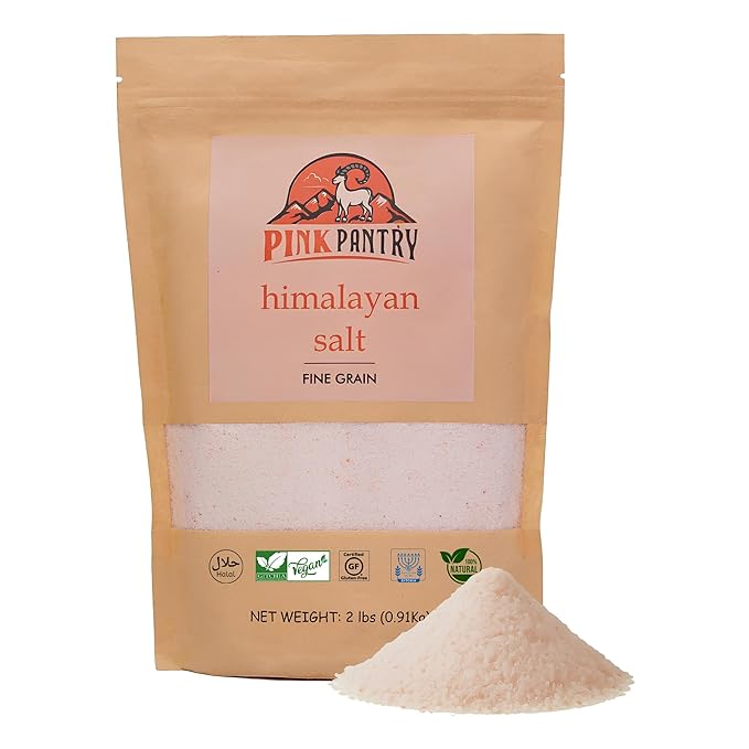 Pink Pantry Himalayan Pink Salt, 100% Pure Himalayan Salt, Non-GMO, Kosher Certified, No Additives