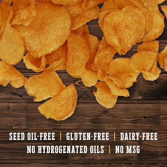 Bacon Up By Rusty's Chips, Handmade Healthy Chips, Sea Salt Potato Chips, No Seed Oils, Dairy Free
