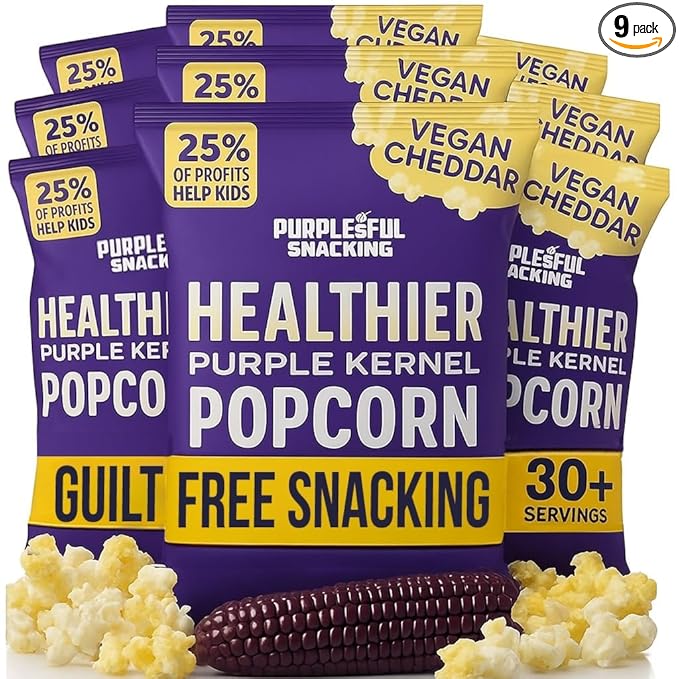 Purplesful Purple Corn Popcorn, Silkier, Creamier & Healthy Popcorn, Vegan-Friendly, Non-GMO